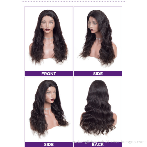 high grade peruvian hair unprocessed virgin human hair 13*4 lace frontal ear to ear lace closure body wave